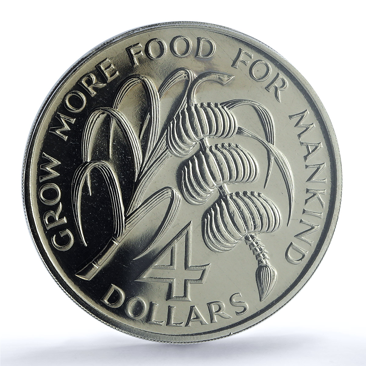 Montserrat 4 dollars FAO KM-30 Food Day MS 67 PCGS CuNi coin 1970 Montserrat 4 dollars FAO KM-30 Food Day MS 67 PCGS CuNi coin 1970