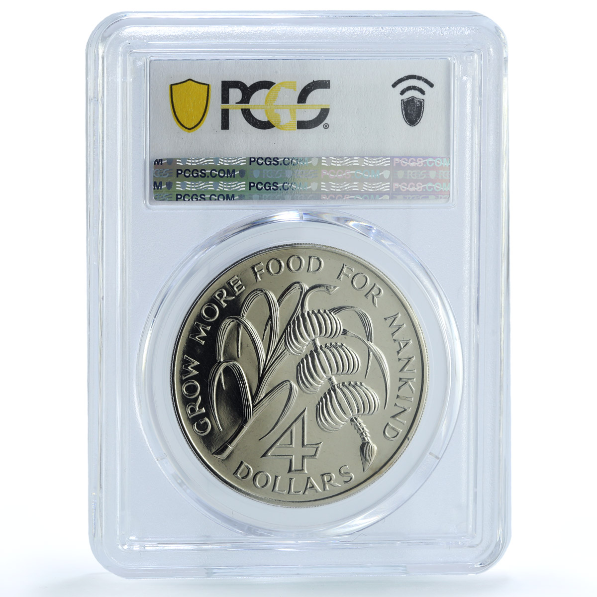 Saint Vincent 4 dollars FAO KM-13 Food Day MS 65 PCGS CuNi coin 1970