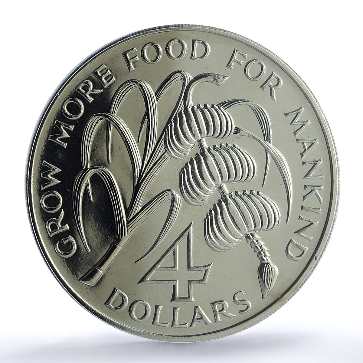 Saint Vincent 4 dollars FAO KM-13 Food Day MS 65 PCGS CuNi coin 1970