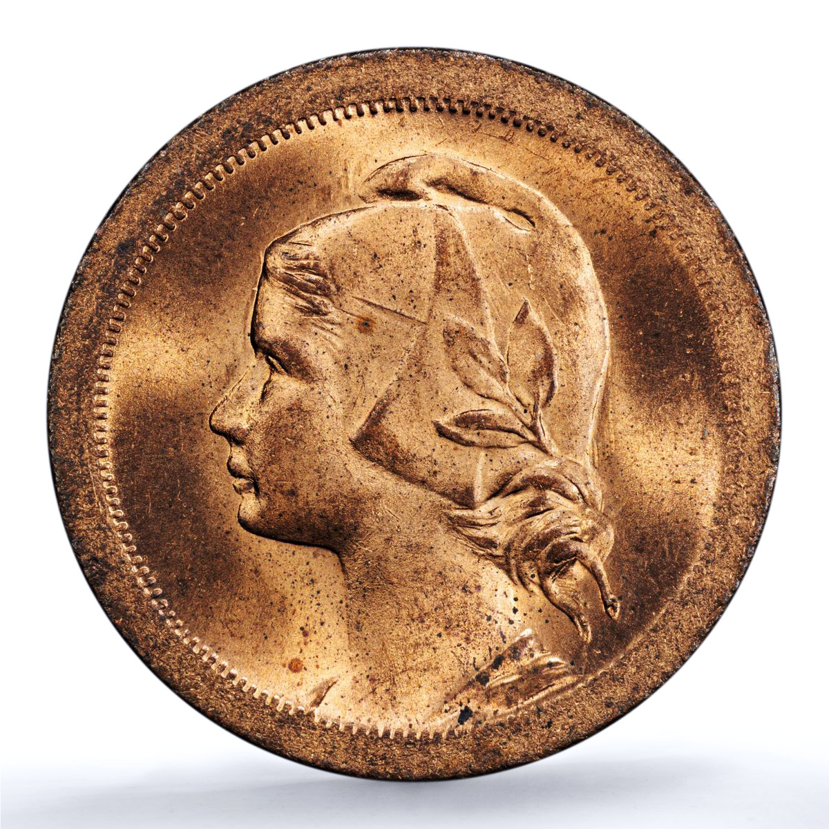 Portugal 10 centavos Republic KM-573 Liberty Head MS 65 PCGS bronze coin 1930 Portugal 10 centavos Republic KM-573 Liberty Head MS 65 PCGS bronze coin 1930