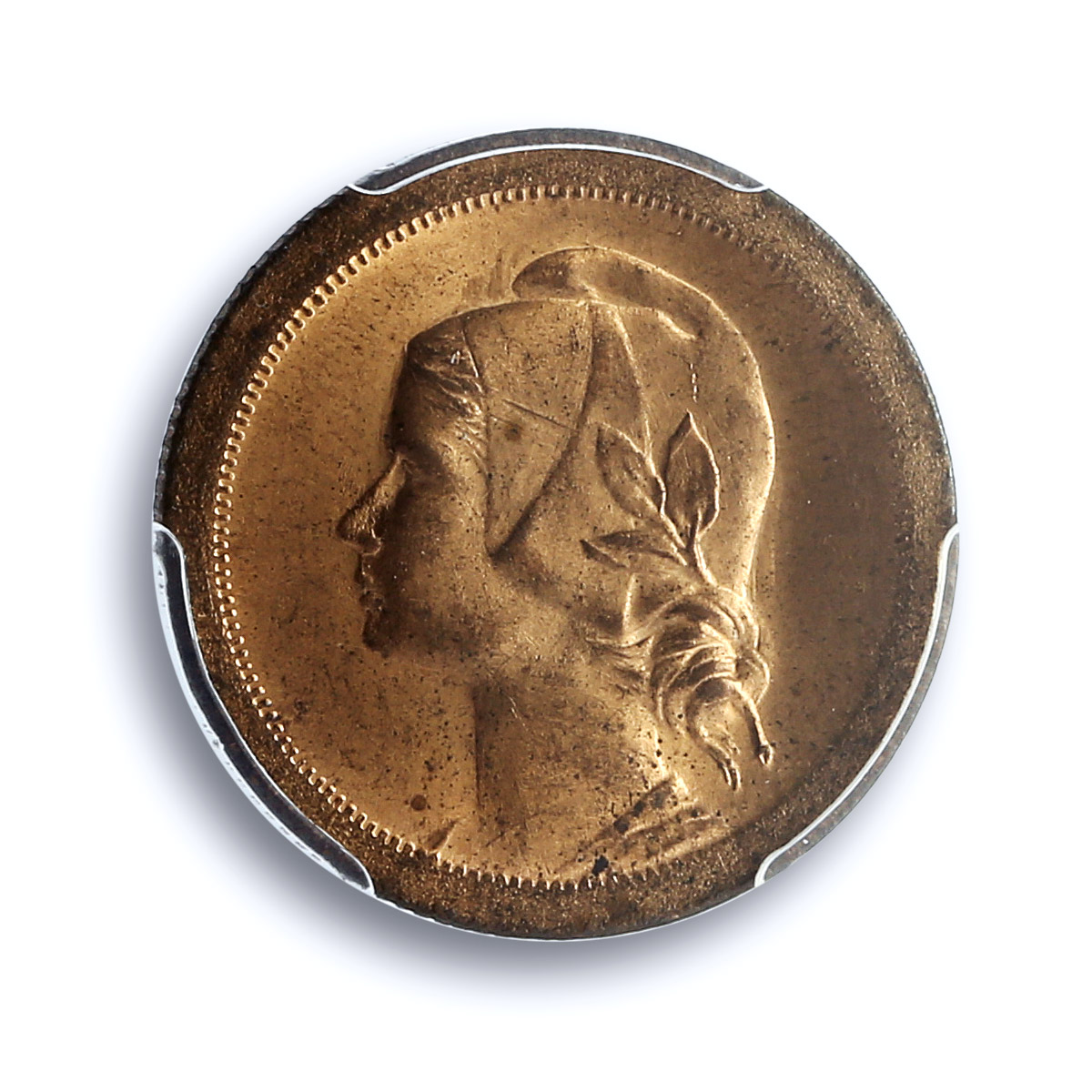 Portugal 10 centavos Republic KM-573 Liberty Head MS 65 PCGS bronze coin 1930 Portugal 10 centavos Republic KM-573 Liberty Head MS 65 PCGS bronze coin 1930