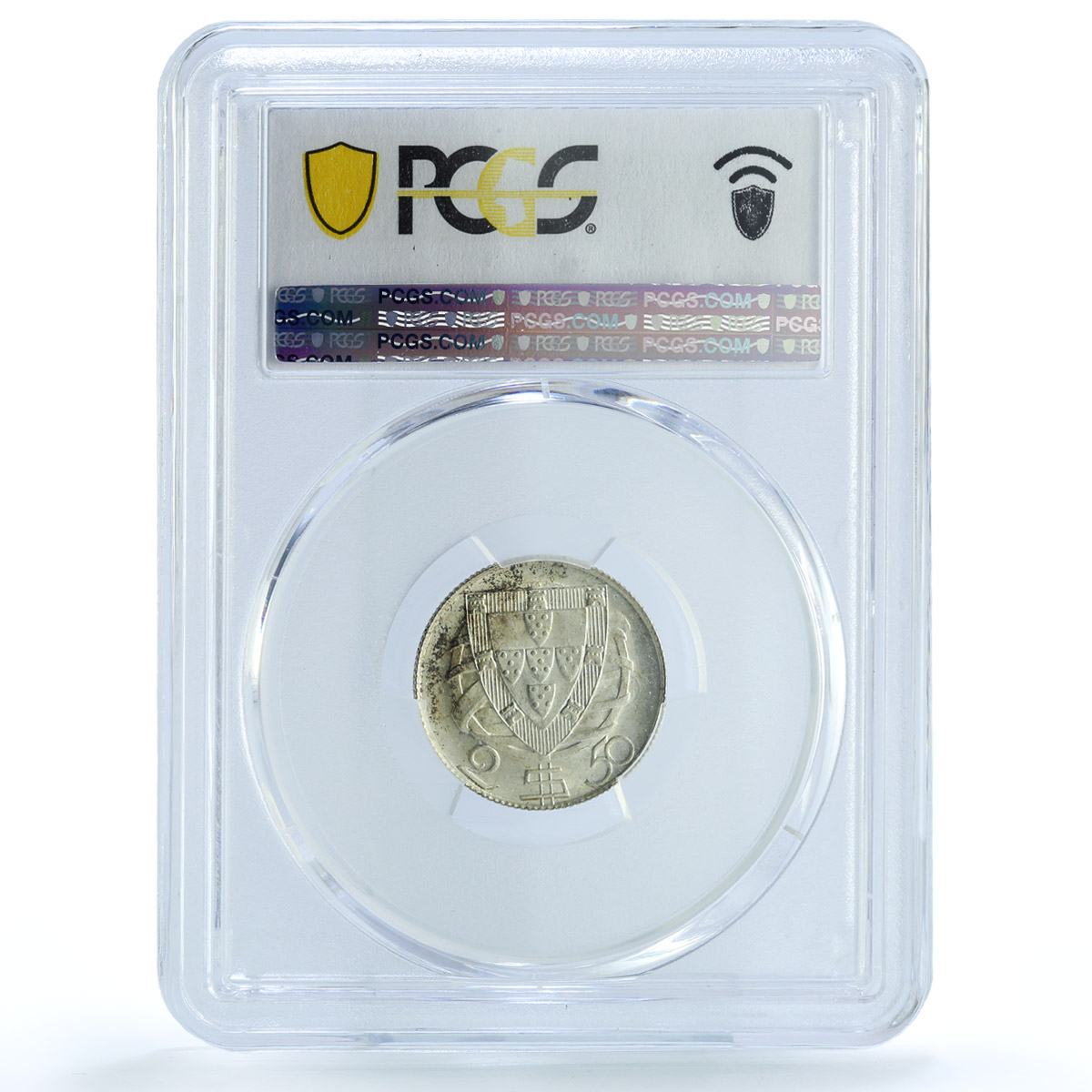 Portugal 2 1/2 escudos Second Republic KM-580 Ship MS 64 PCGS silver coin 1932