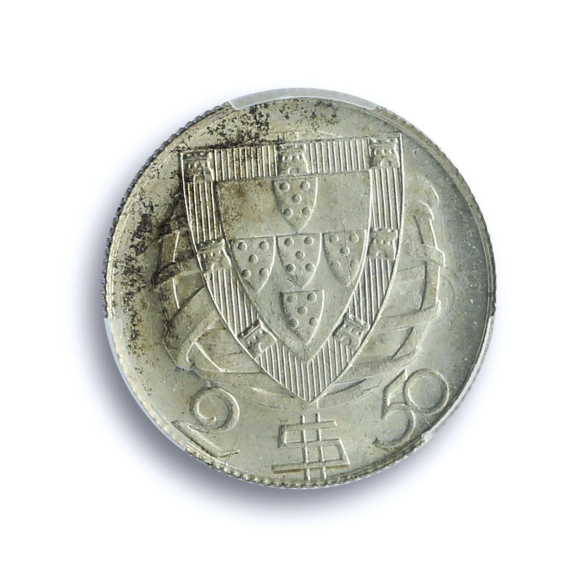 Portugal 2 1/2 escudos Second Republic KM-580 Ship MS 64 PCGS silver coin 1932