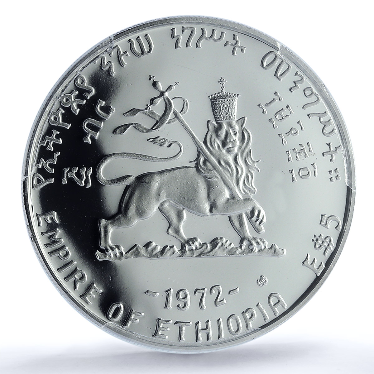 Ethiopia 5 dollars Empress Zauditu Zewditu KM-51 PR 67 PCGS silver coin 1972