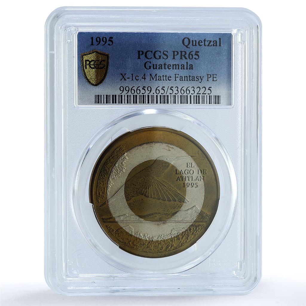Guatemala 1 quetzal Colibri Pattern Matte PE X#1c.4 PR65 PCGS trimetal coin 1995