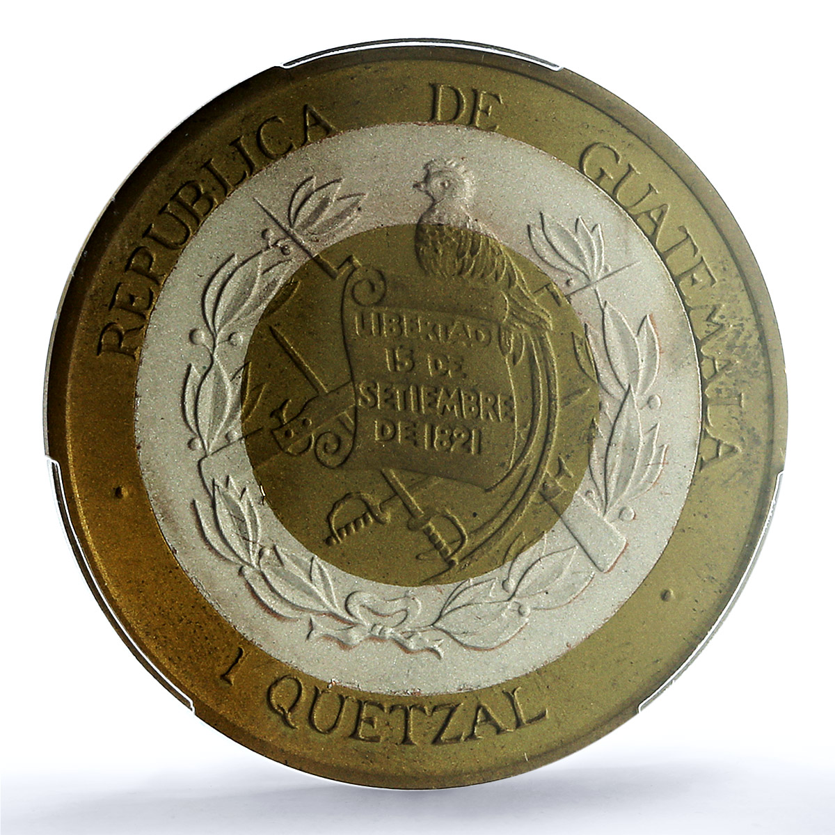 Guatemala 1 quetzal Colibri Pattern Matte PE X#1c.4 PR65 PCGS trimetal coin 1995