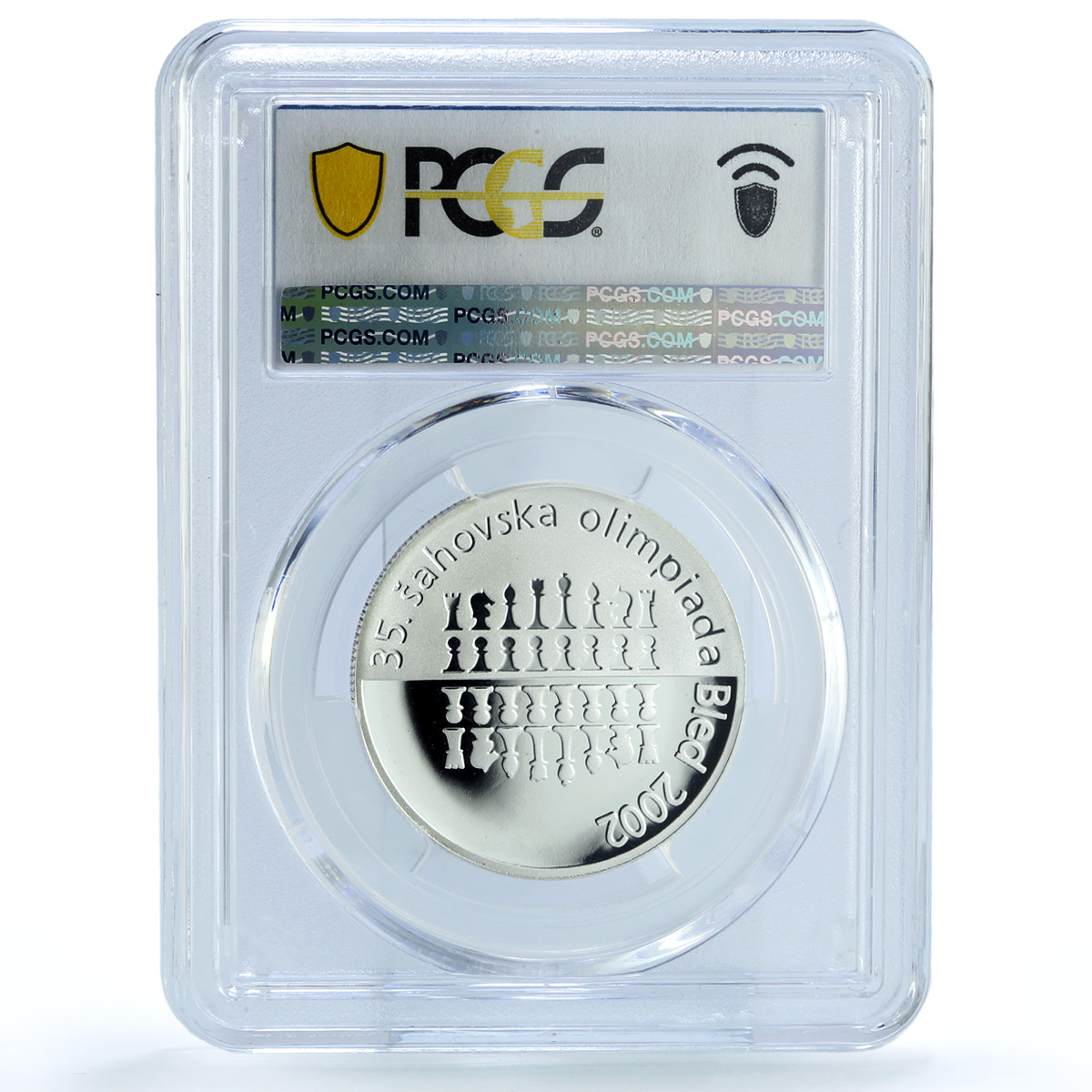 Slovenia 2500 tolarjev Chess Olympiad KM-48 Horse PR 69 PCGS silver coin 2002