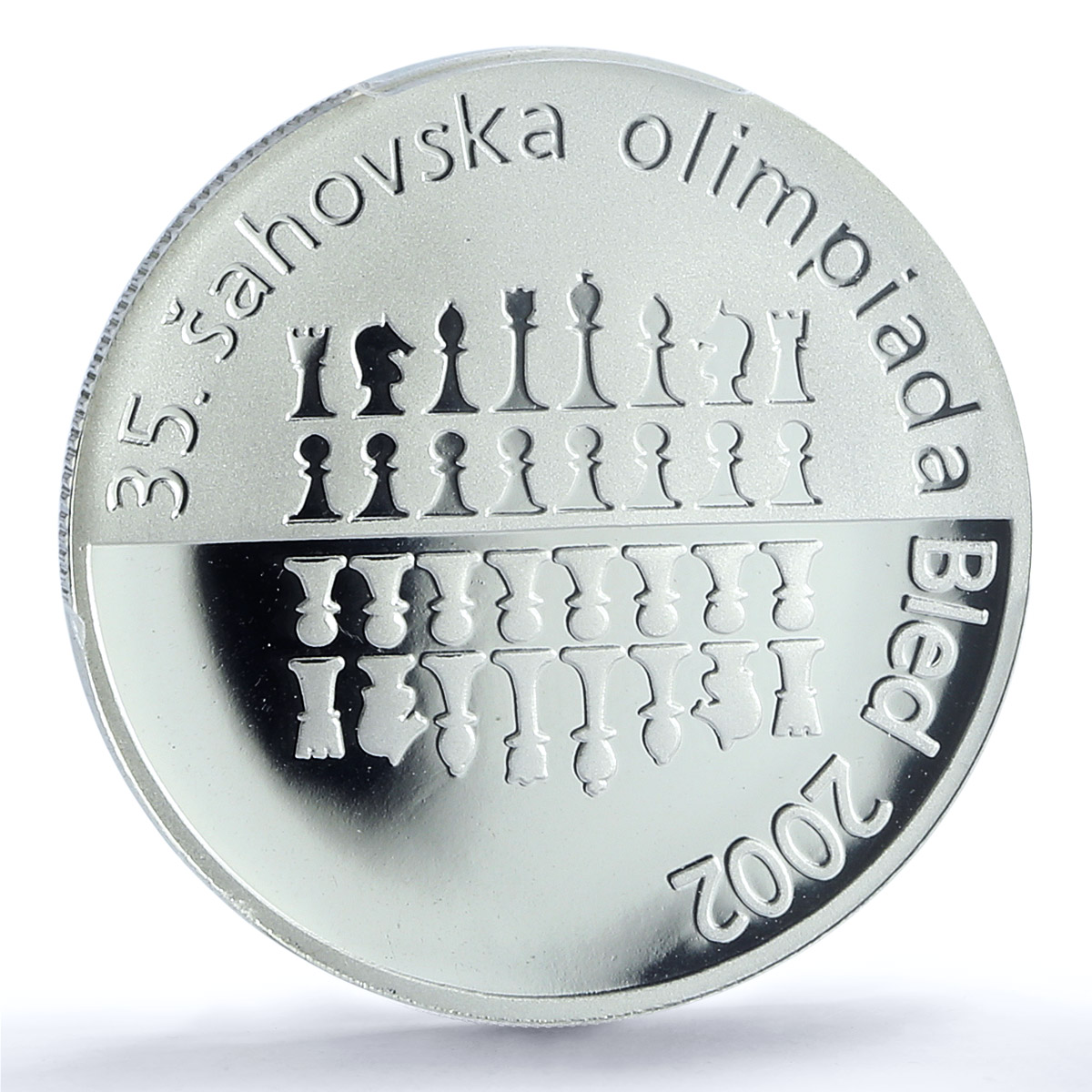 Slovenia 2500 tolarjev Chess Olympiad KM-48 Horse PR 69 PCGS silver coin 2002