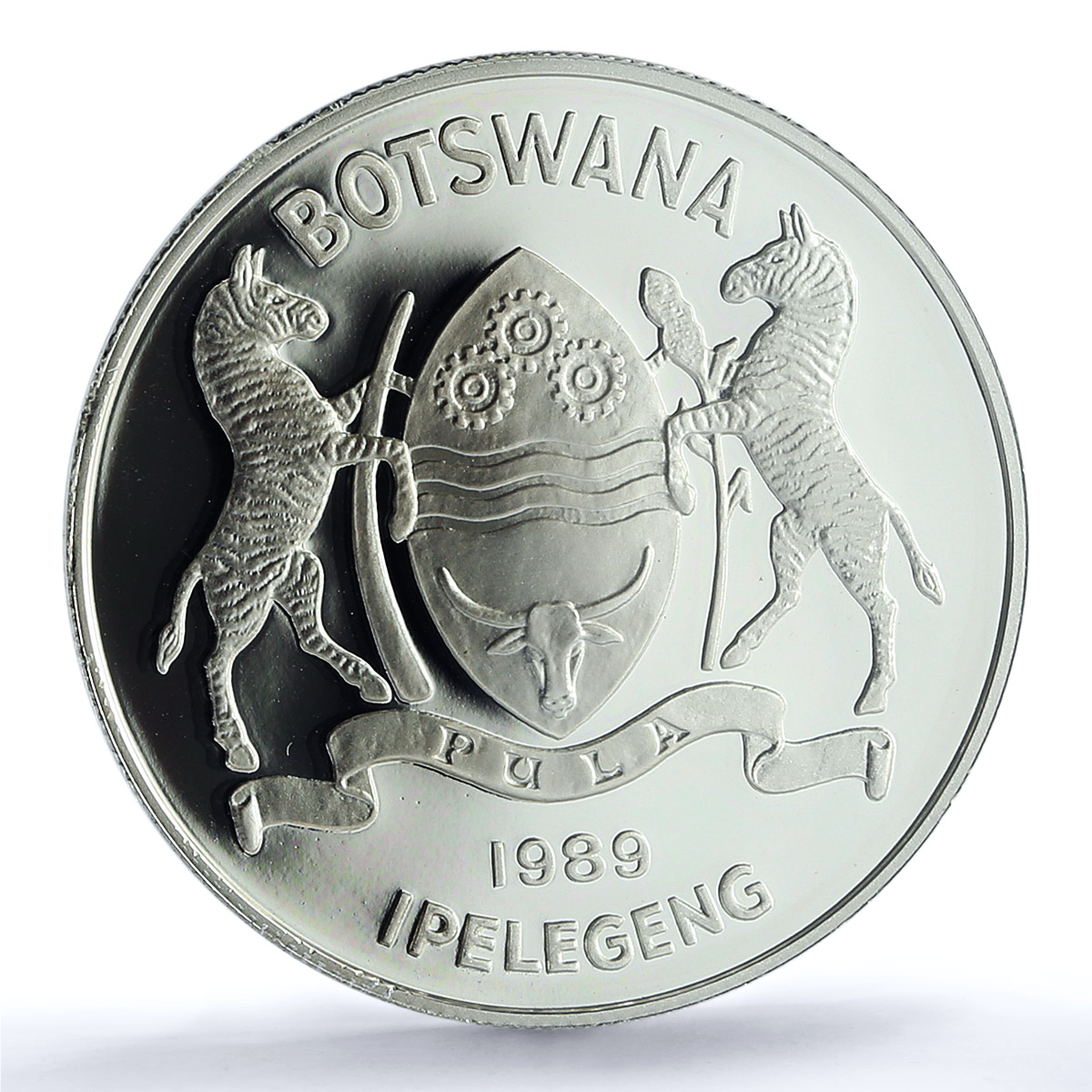 Botswana 2 pula Save the Children KM-22 UNICEF Sheep PR 69 PCGS silver coin 1989 Botswana 2 pula Save the Children KM-22 UNICEF Sheep PR 69 PCGS silver coin 1989