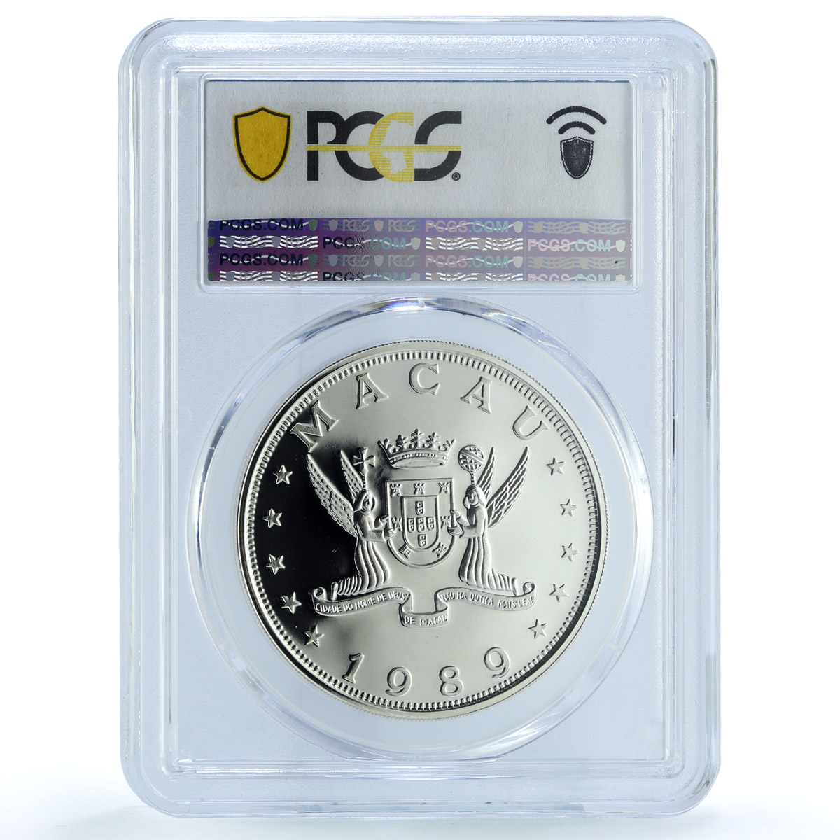 Macau 100 patacas Year Snake KM-44 Lunar Calendar PR 70 PCGS silver coin 1989 Macau 100 patacas Year Snake KM-44 Lunar Calendar PR 70 PCGS silver coin 1989