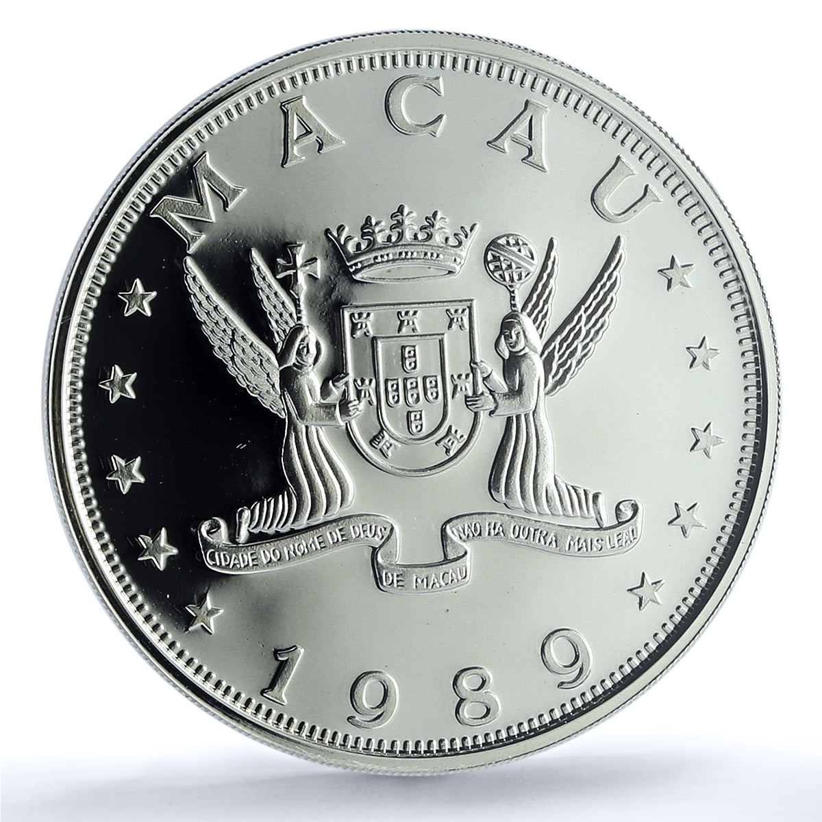 Macau 100 patacas Year Snake KM-44 Lunar Calendar PR 70 PCGS silver coin 1989 Macau 100 patacas Year Snake KM-44 Lunar Calendar PR 70 PCGS silver coin 1989