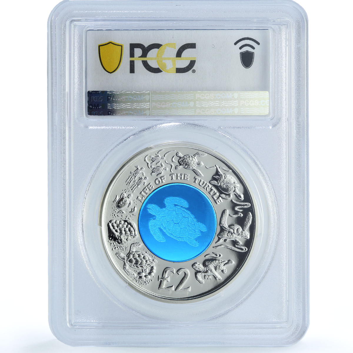British Indian Ocean Territory 2 pounds Turtle KM-2 PR 69 PCGS silver coin 2009 British Indian Ocean Territory 2 pounds Turtle KM-2 PR 69 PCGS silver coin 2009