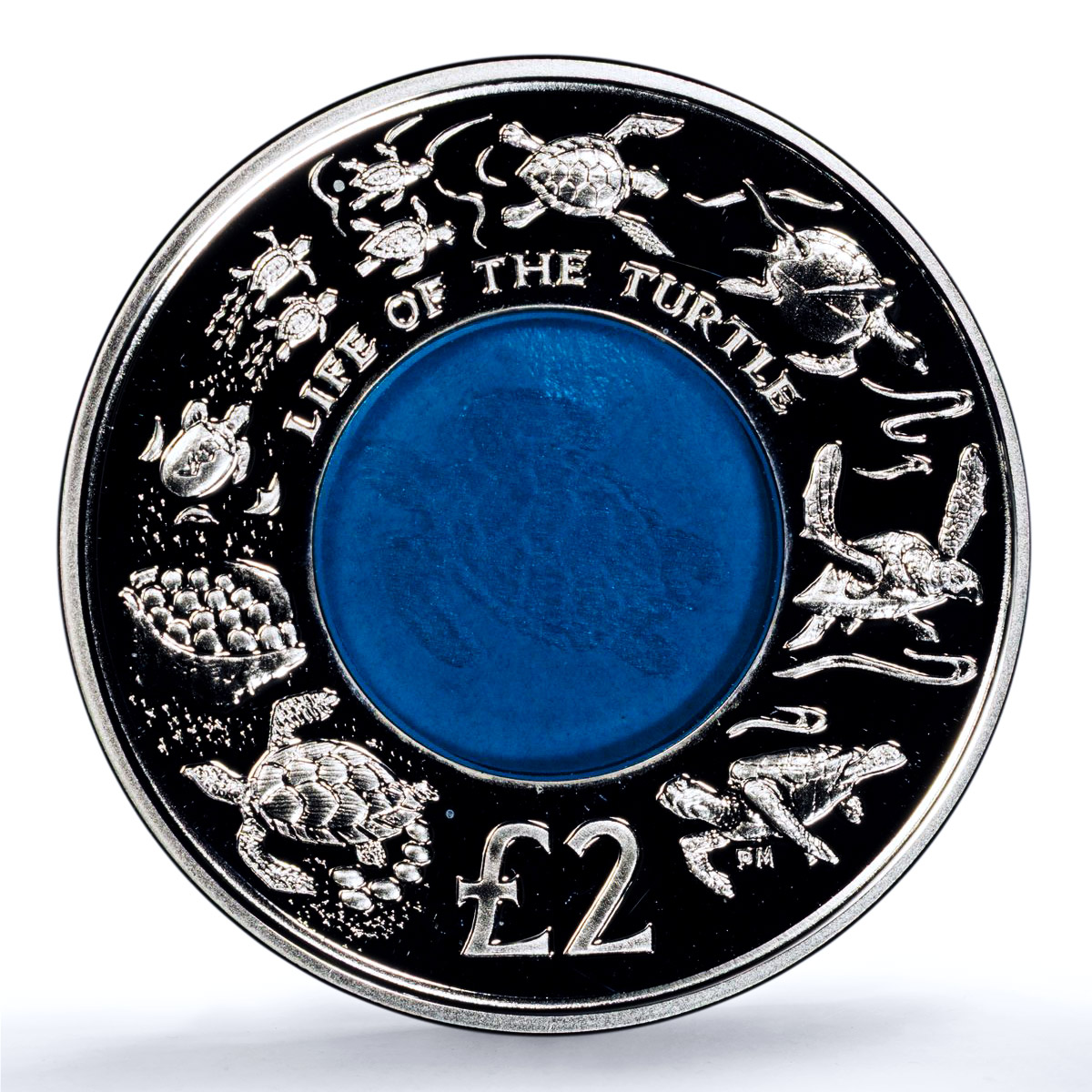 British Indian Ocean Territory 2 pounds Turtle KM-2 PR 69 PCGS silver coin 2009 British Indian Ocean Territory 2 pounds Turtle KM-2 PR 69 PCGS silver coin 2009