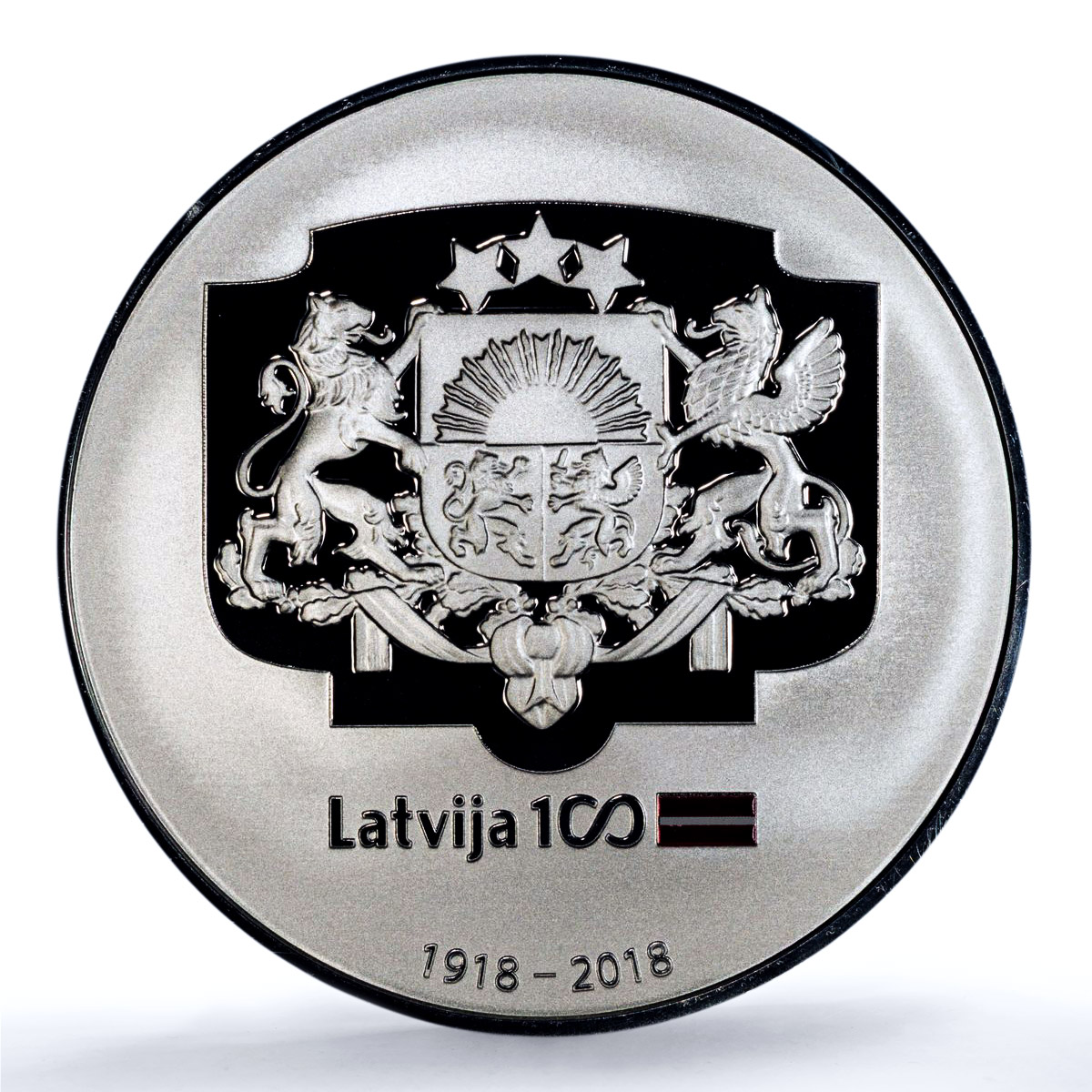 Latvia 5 euros Coats of Arms KM-200 Independence PR 70 PCGS silver coin 2018