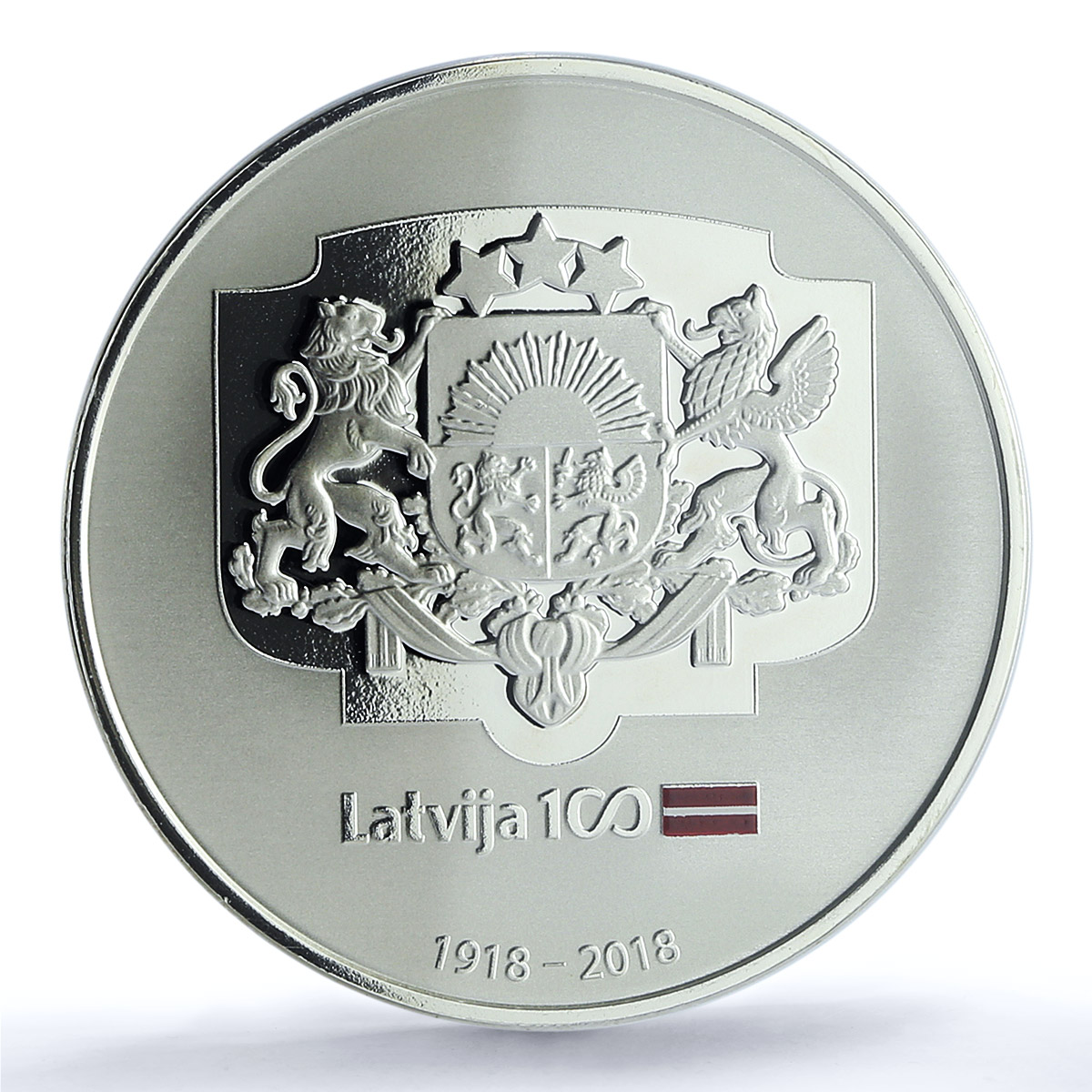 Latvia 5 euros Coats of Arms KM-200 Independence PR 70 PCGS silver coin 2018