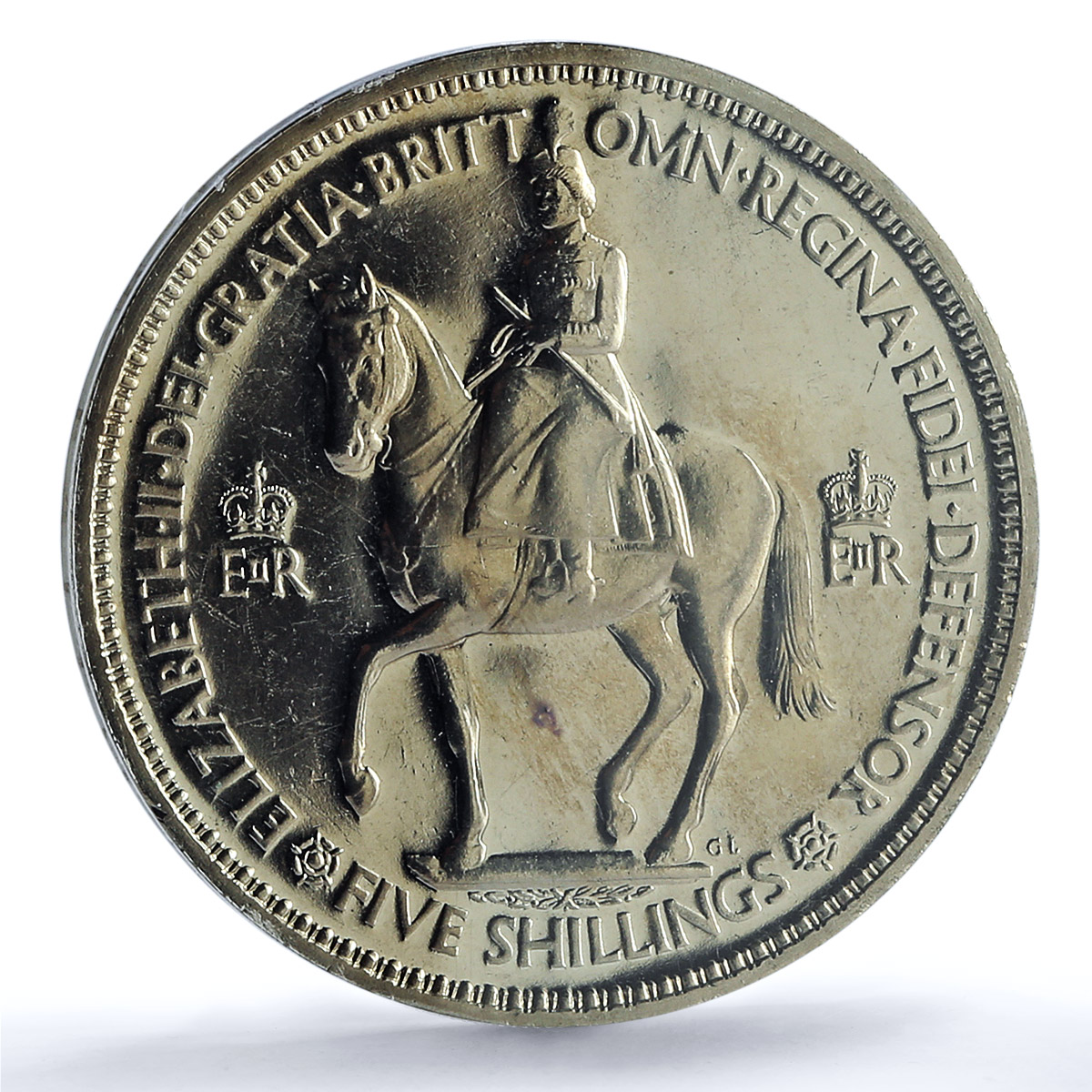 Great Britain 1 crown Elizabeth II KM-894 S- 4136 PR 65 PCGS CuNi coin 1953