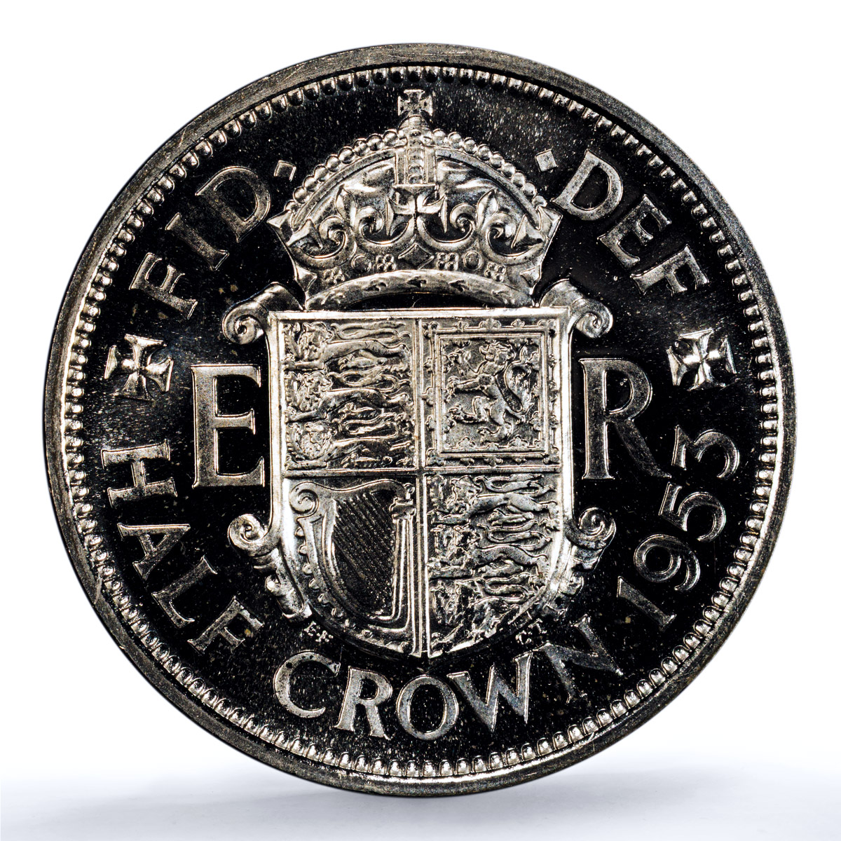 Great Britain 1/2 crown Elizabeth II KM-893 S- 4137 PR 65 PCGS CuNi coin 1953