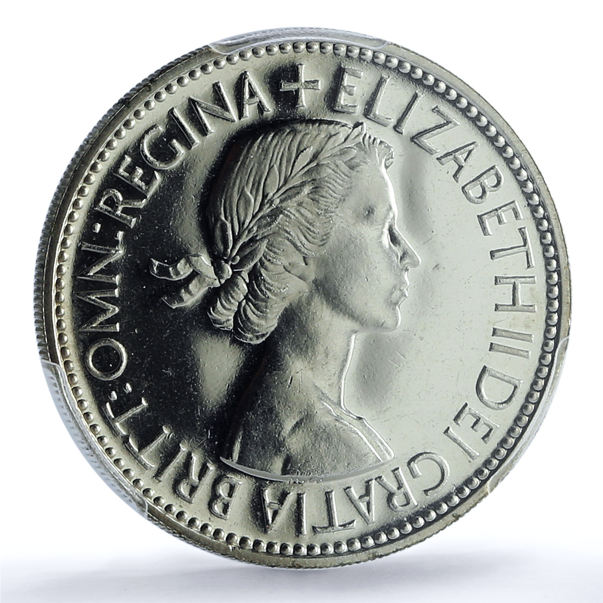 Britain 2 shillings / 1 florin Elizabeth II KM-892 S-4138 PR 64 PCGS coin 1953