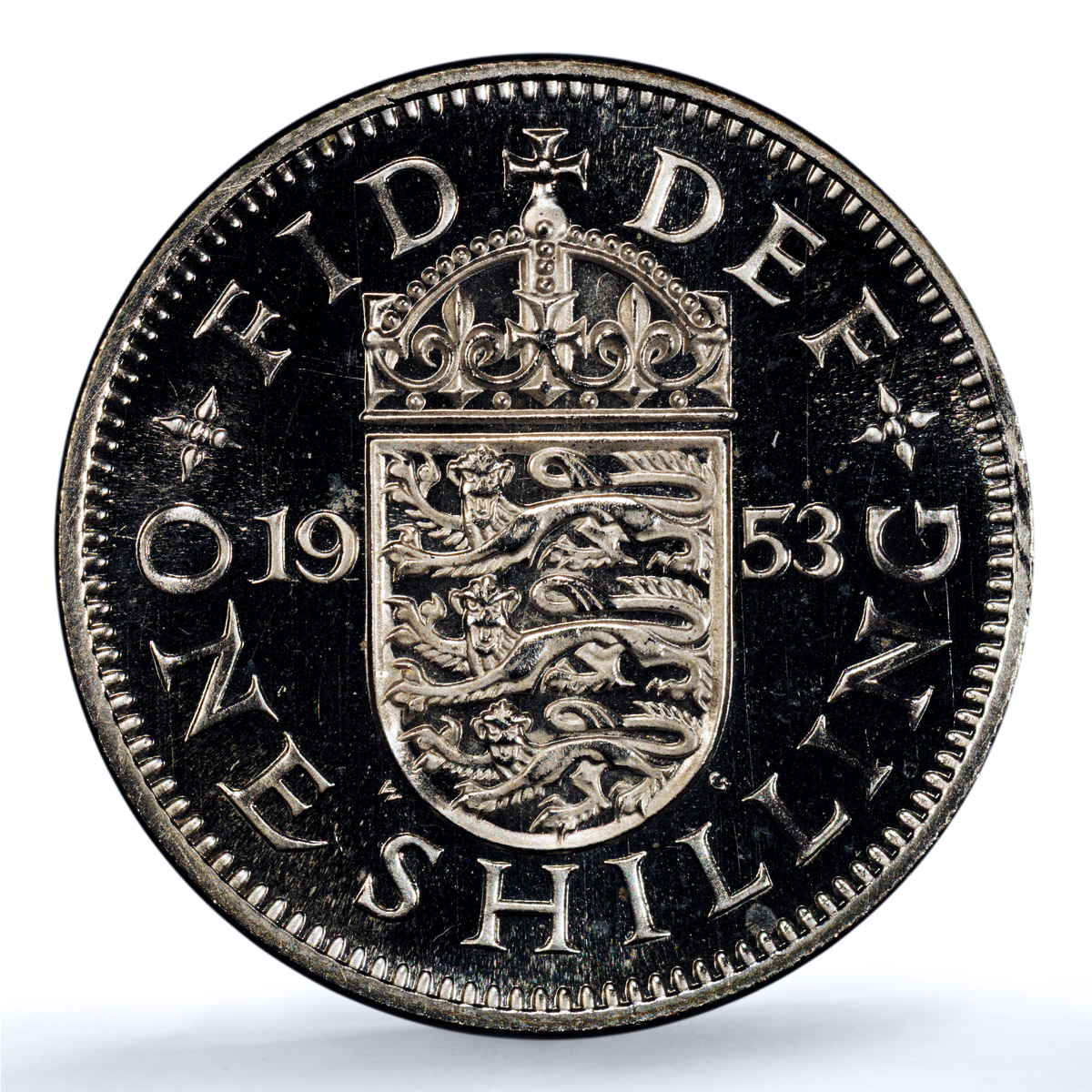 Britain 1 shilling Elizabeth II English Rev KM-890 S- 4139 PR 65 PCGS coin 1953 Britain 1 shilling Elizabeth II English Rev KM-890 S- 4139 PR 65 PCGS coin 1953