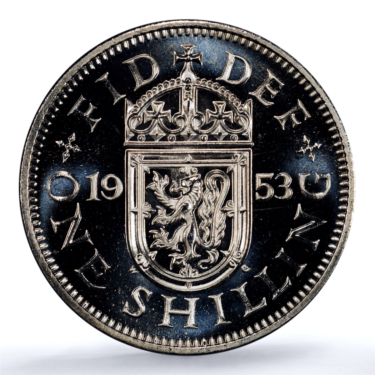 Britain 1 shilling Elizabeth II Scottish Rev KM-891 S- 4140 PR 65 PCGS coin 1953 Britain 1 shilling Elizabeth II Scottish Rev KM-891 S- 4140 PR 65 PCGS coin 1953