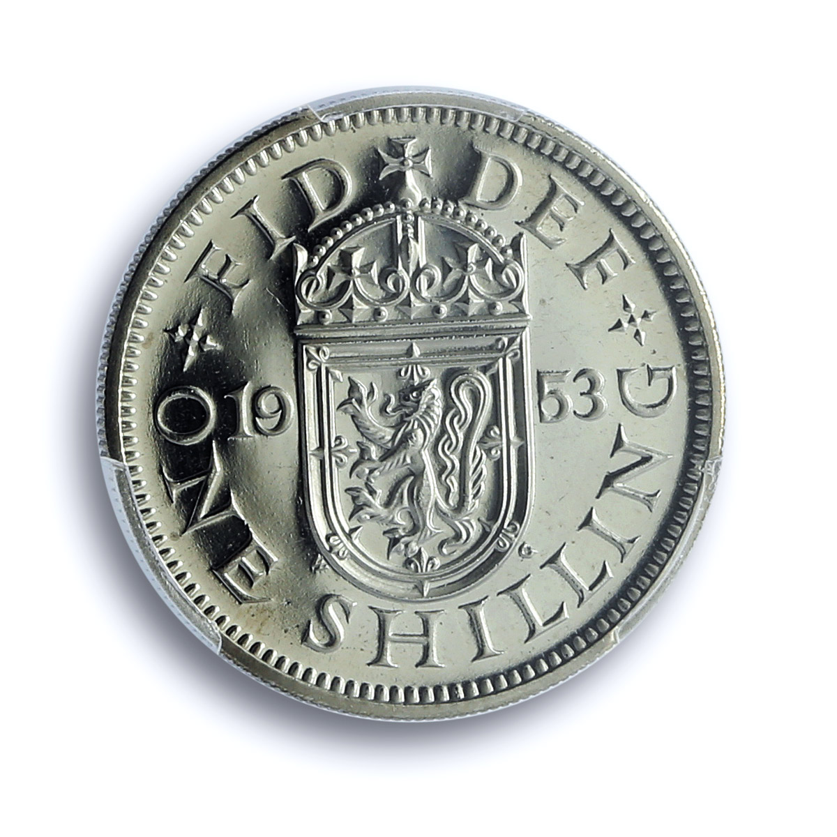 Britain 1 shilling Elizabeth II Scottish Rev KM-891 S- 4140 PR 65 PCGS coin 1953 Britain 1 shilling Elizabeth II Scottish Rev KM-891 S- 4140 PR 65 PCGS coin 1953