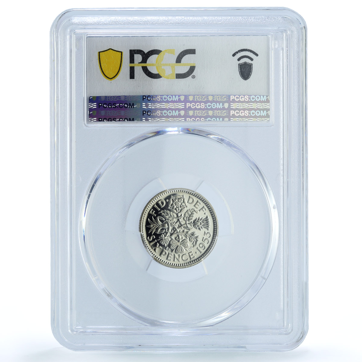 Great Britain 6 pence Elizabeth II KM-889 S- 4141 PR 65 PCGS CuNi coin 1953