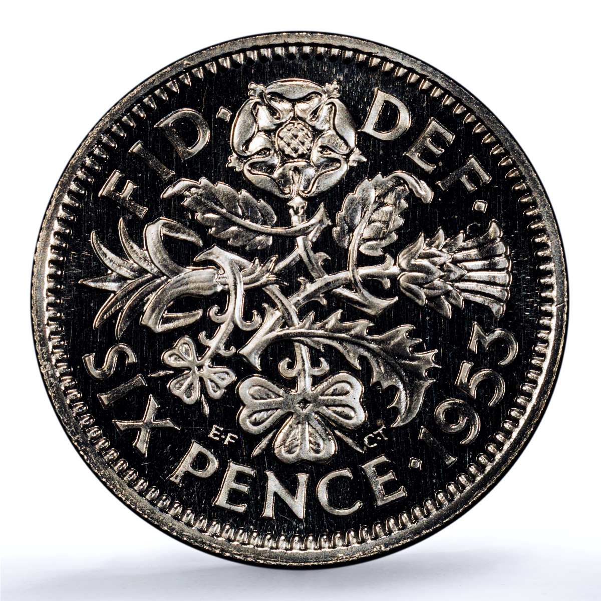 Great Britain 6 pence Elizabeth II KM-889 S- 4141 PR 65 PCGS CuNi coin 1953