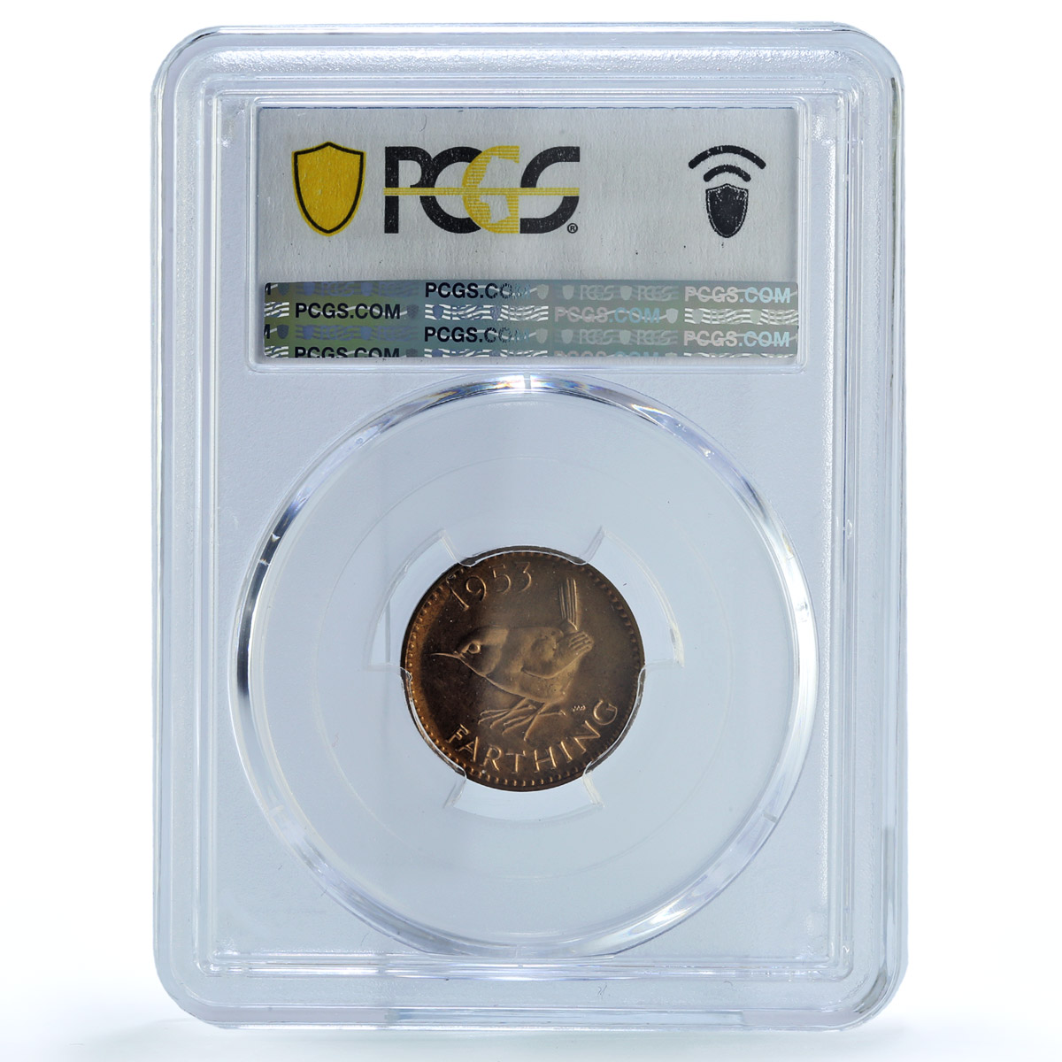 Great Britain 1 farthing Elizabeth II KM-881 S- 4156 PR 65 PCGS bronze coin 1953 Great Britain 1 farthing Elizabeth II KM-881 S- 4156 PR 65 PCGS bronze coin 1953