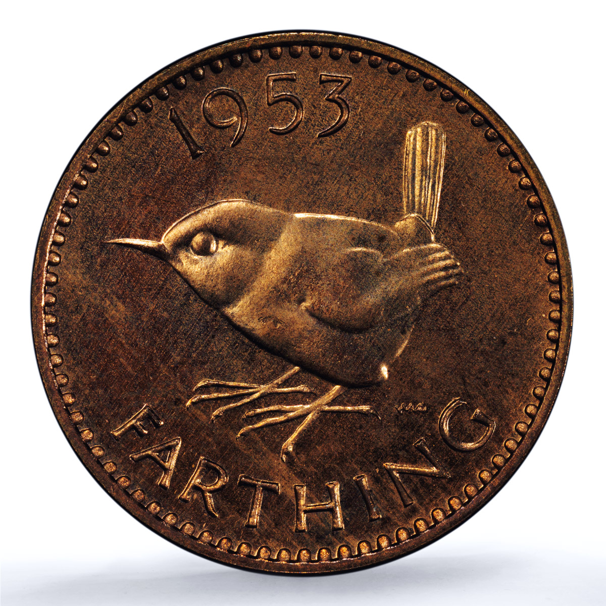 Great Britain 1 farthing Elizabeth II KM-881 S- 4156 PR 65 PCGS bronze coin 1953 Great Britain 1 farthing Elizabeth II KM-881 S- 4156 PR 65 PCGS bronze coin 1953