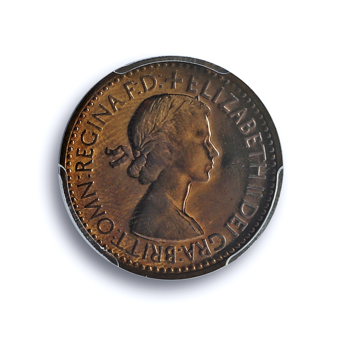 Great Britain 1 farthing Elizabeth II KM-881 S- 4156 PR 65 PCGS bronze coin 1953 Great Britain 1 farthing Elizabeth II KM-881 S- 4156 PR 65 PCGS bronze coin 1953