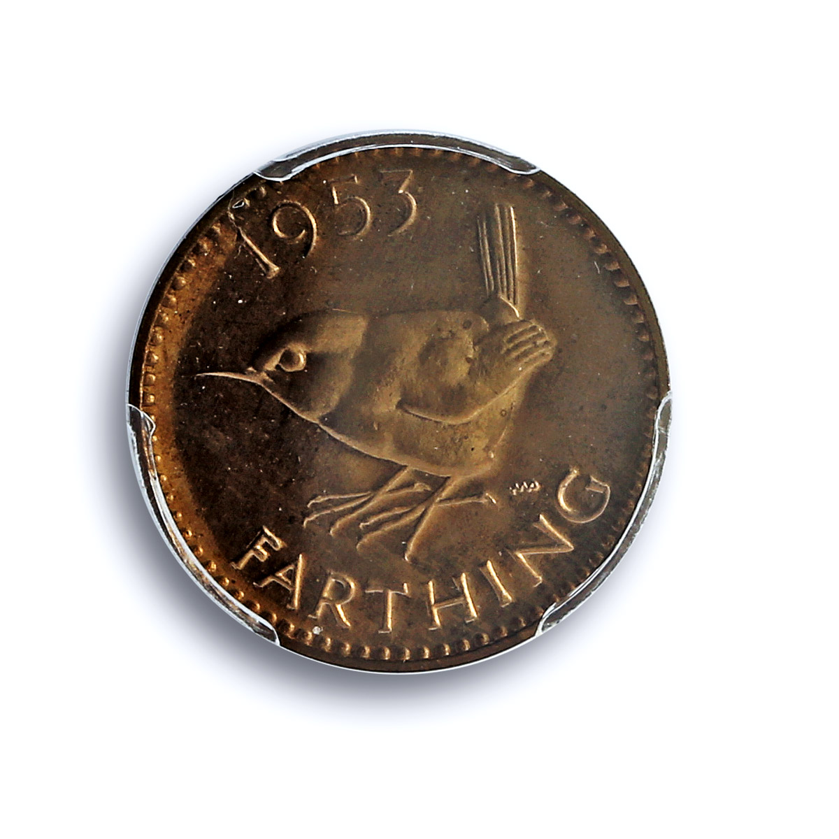 Great Britain 1 farthing Elizabeth II KM-881 S- 4156 PR 65 PCGS bronze coin 1953 Great Britain 1 farthing Elizabeth II KM-881 S- 4156 PR 65 PCGS bronze coin 1953