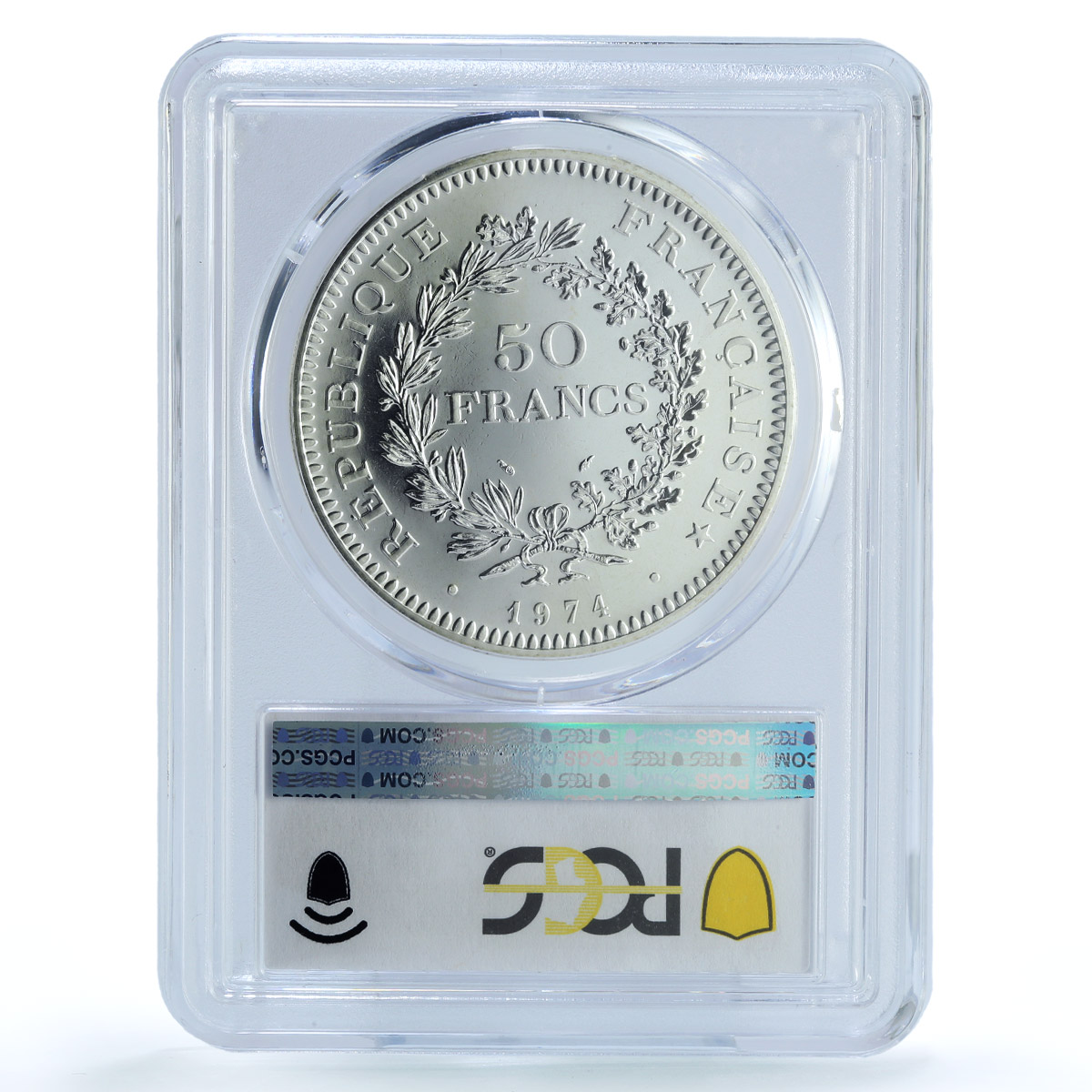 France 50 francs Hercules KM-941.1 Gad-882 F-427 MS 65 PCGS silver coin 1974