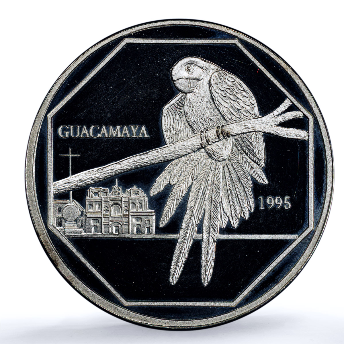 Guatemala 50 quetzales Guacamaya Piefort PE X-P6 Bird PR64 PCGS silver coin 1995