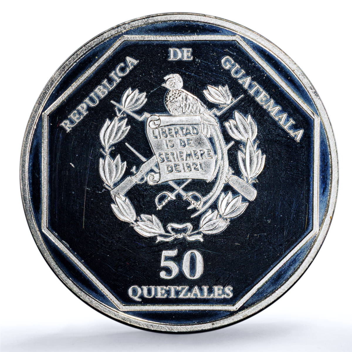 Guatemala 50 quetzales Guacamaya Piefort PE X-P6 Bird PR64 PCGS silver coin 1995