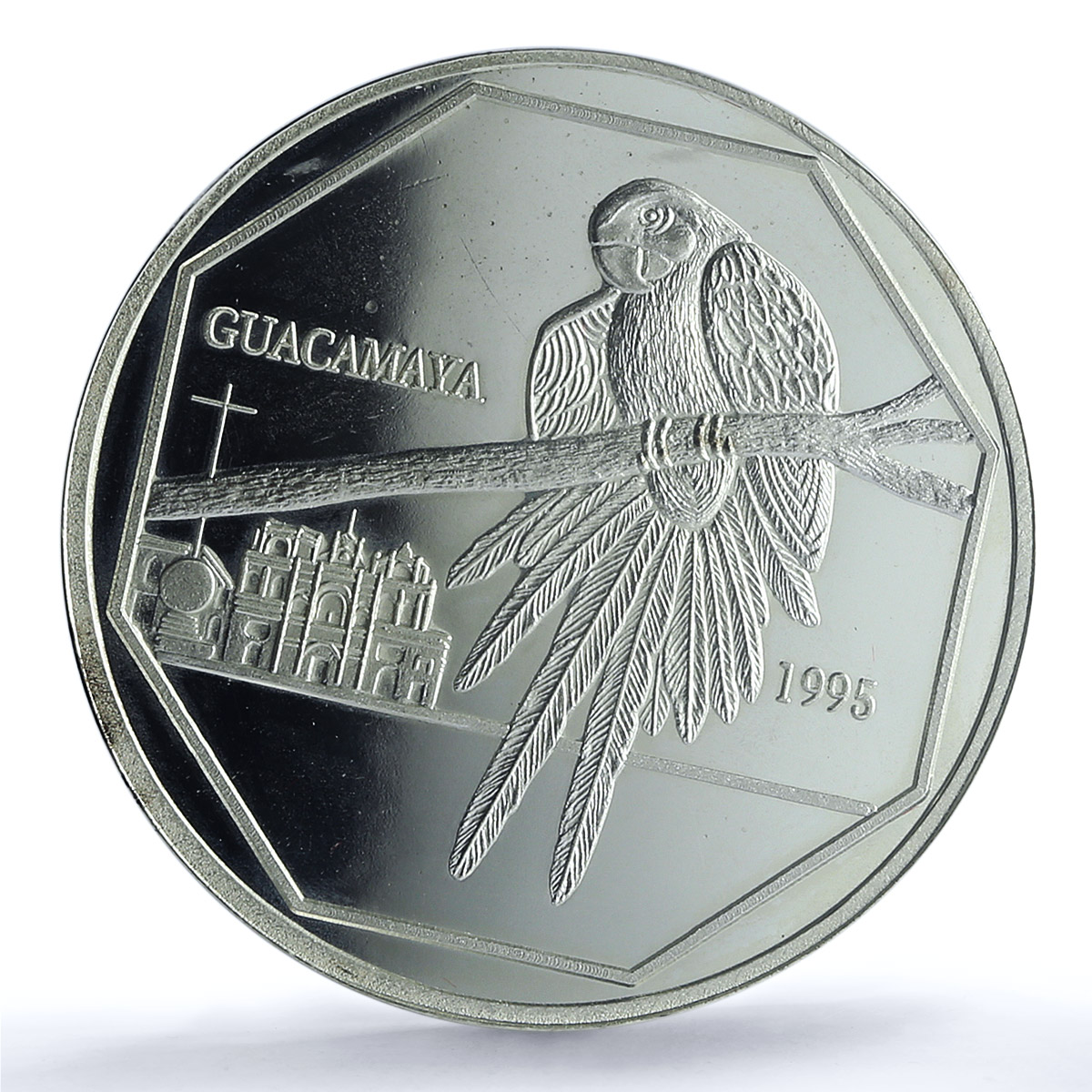 Guatemala 50 quetzales Guacamaya Piefort PE X-P6 Bird PR64 PCGS silver coin 1995