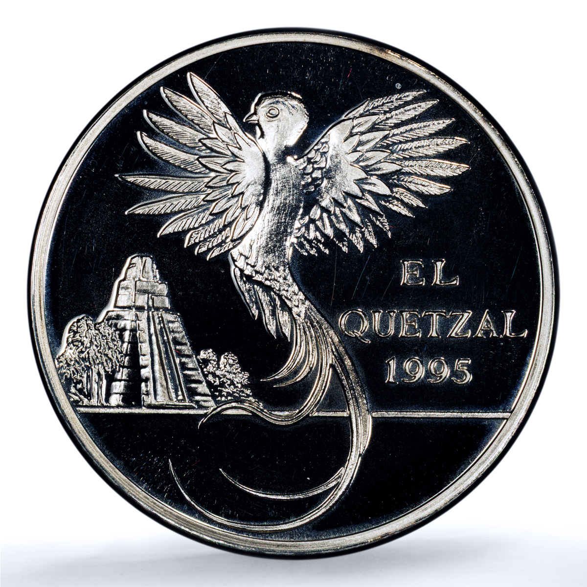 Guatemala 10 quetzales Piefort PE X-P4 Bird Tower PR 66 PCGS silver coin 1995