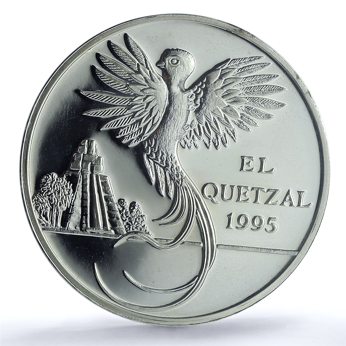Guatemala 10 quetzales Piefort PE X-P4 Bird Tower PR 66 PCGS silver coin 1995