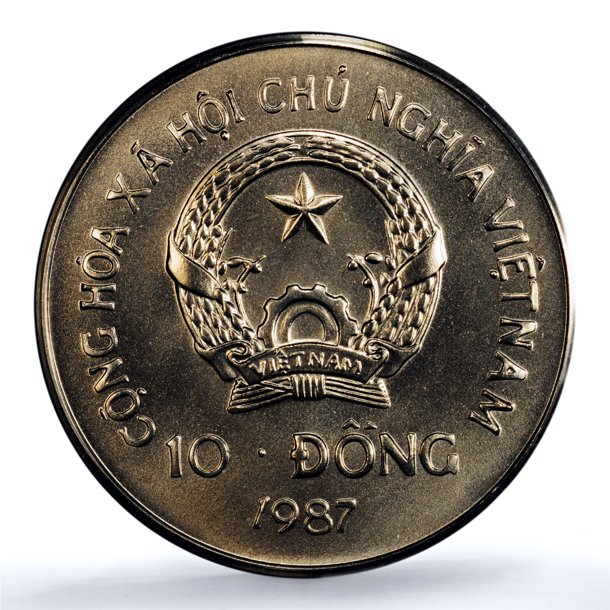 Vietnam 10 dong Orangutan KM-28 Wildlife Fauna Monkey MS 69 PCGS CuNi coin 1987