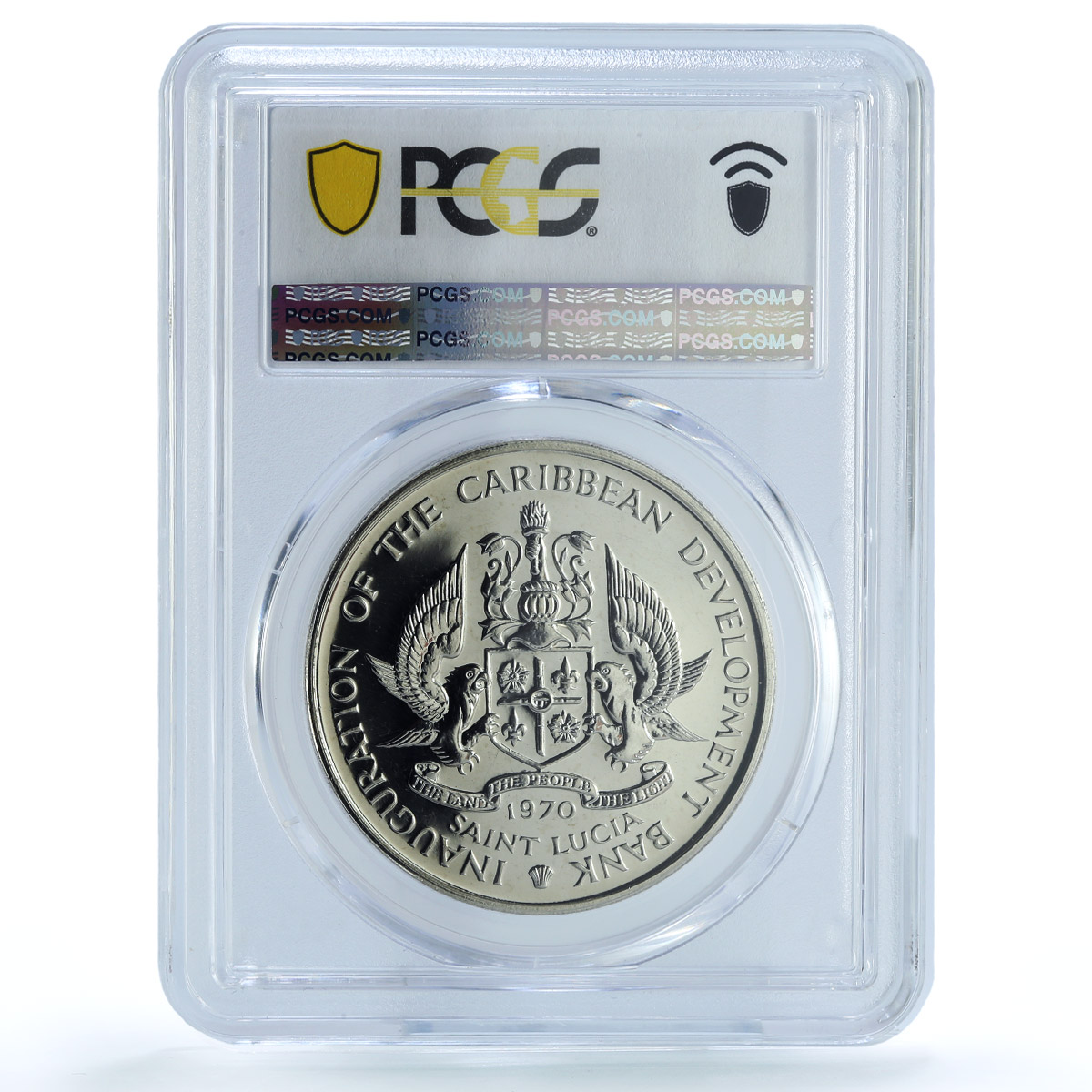 Saint Lucia 4 dollars FAO KM-11 Food Day MS 63 PCGS CuNi coin 1970