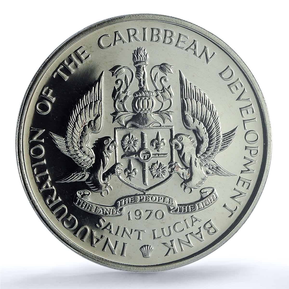 Saint Lucia 4 dollars FAO KM-11 Food Day MS 63 PCGS CuNi coin 1970