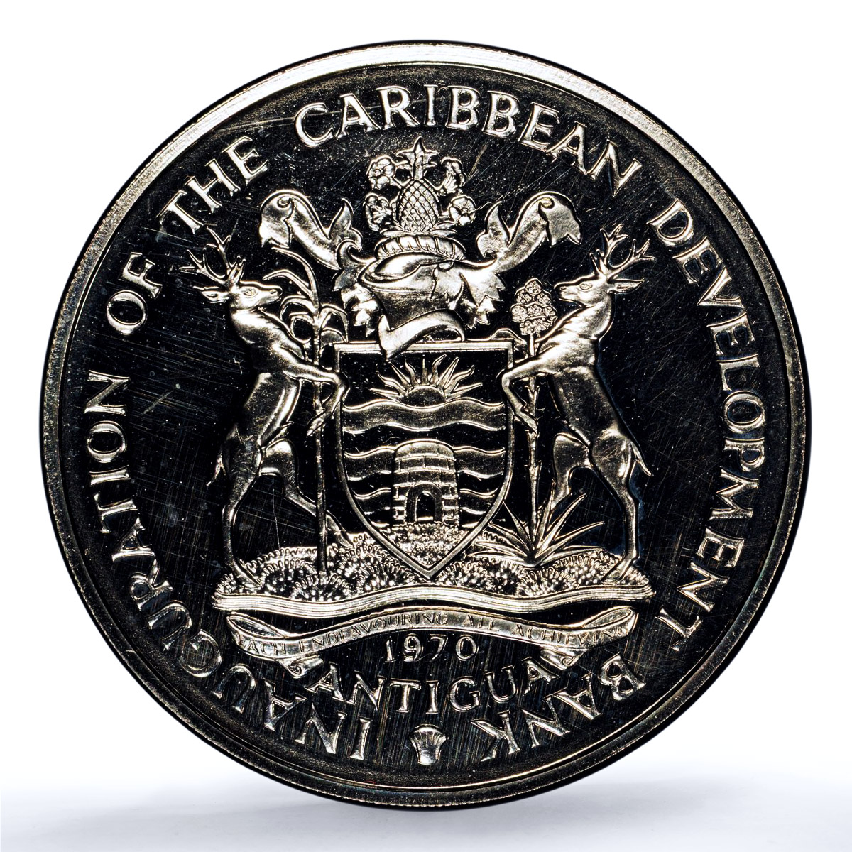 Antigua 4 dollars FAO KM-1 Food Day MS 64 PCGS CuNi coin 1970