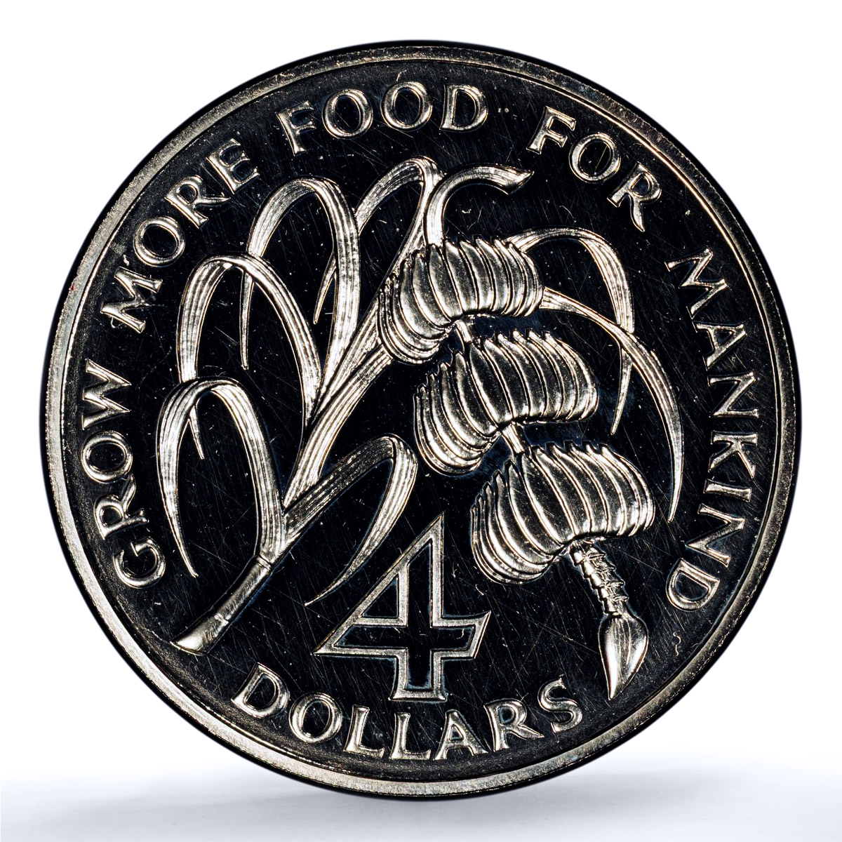 Antigua 4 dollars FAO KM-1 Food Day MS 64 PCGS CuNi coin 1970