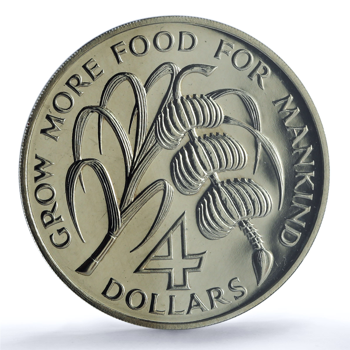 Antigua 4 dollars FAO KM-1 Food Day MS 64 PCGS CuNi coin 1970