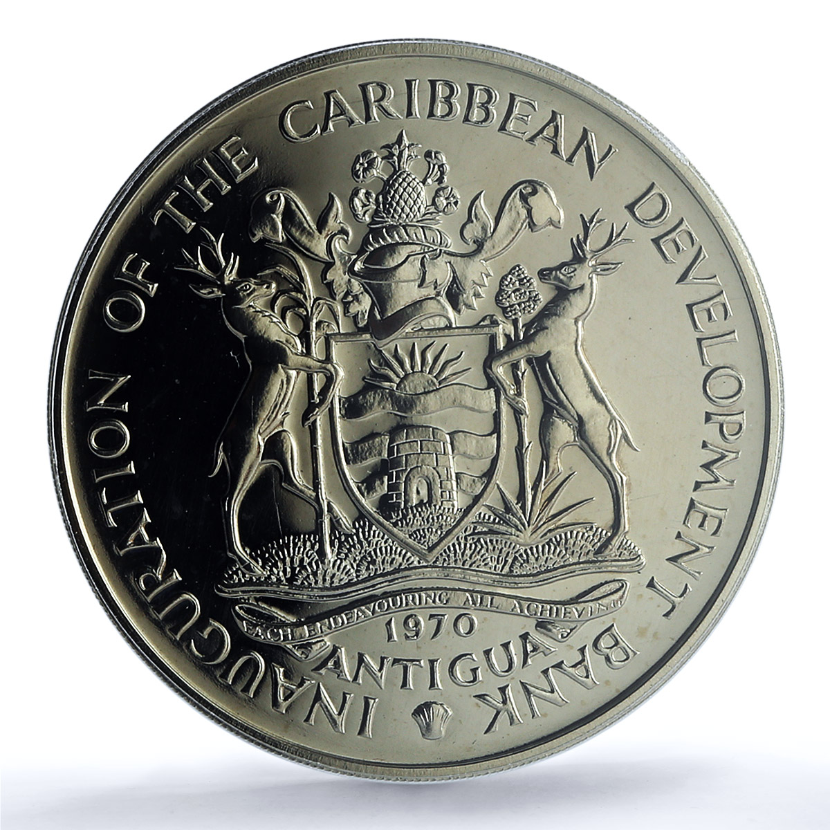 Antigua 4 dollars FAO KM-1 Food Day MS 64 PCGS CuNi coin 1970