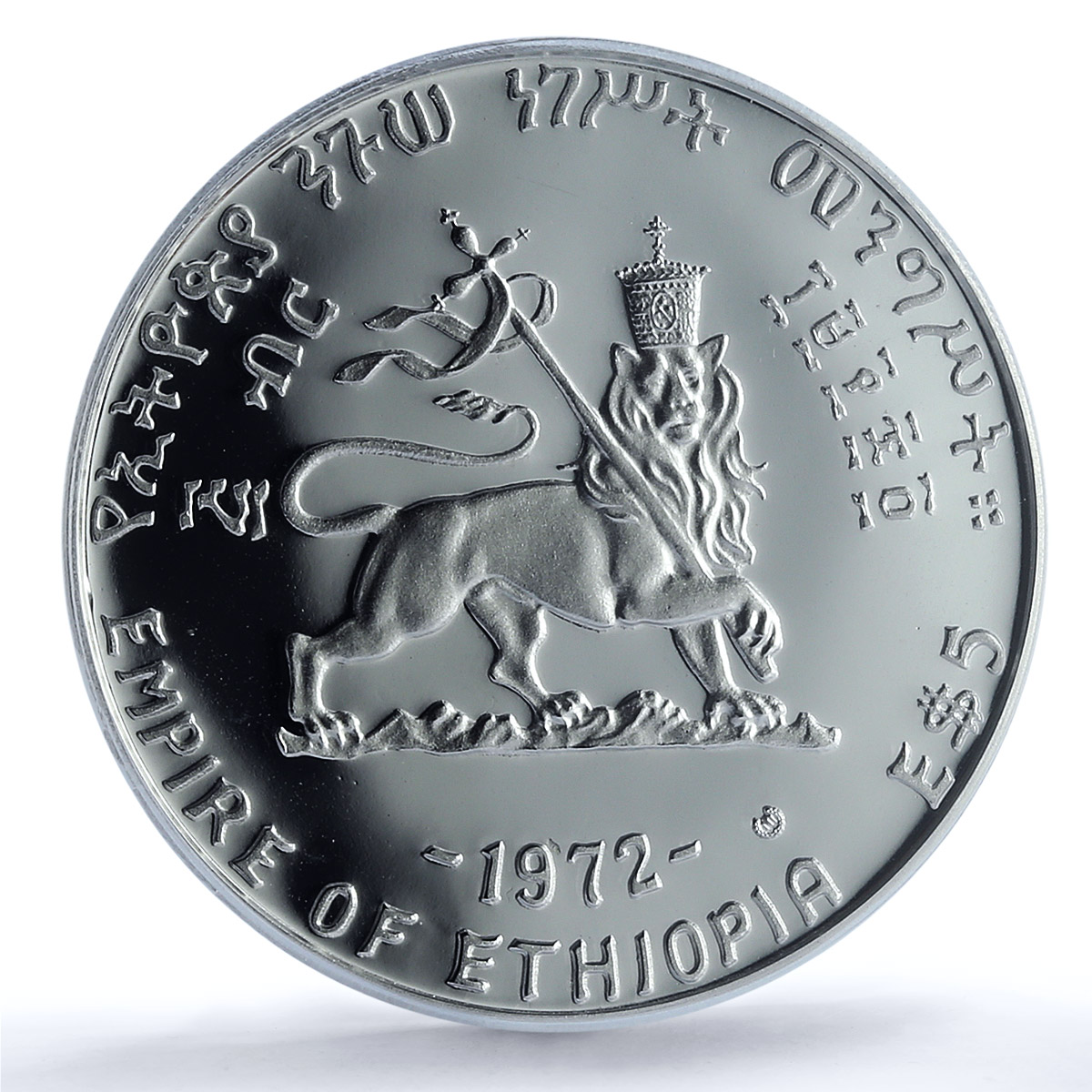 Ethiopia 5 dollars Empress Zauditu Zewditu KM-51 PR 65 PCGS silver coin 1972 Ethiopia 5 dollars Empress Zauditu Zewditu KM-51 PR 65 PCGS silver coin 1972
