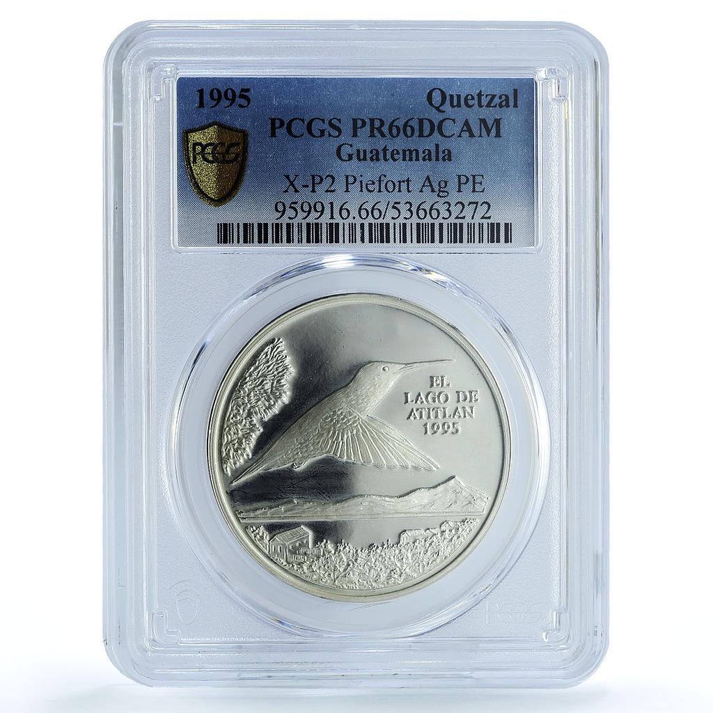 Guatemala 1 quetzal Colibri Piefort RE X-P2 Bird PR 66 PCGS silver coin 1995
