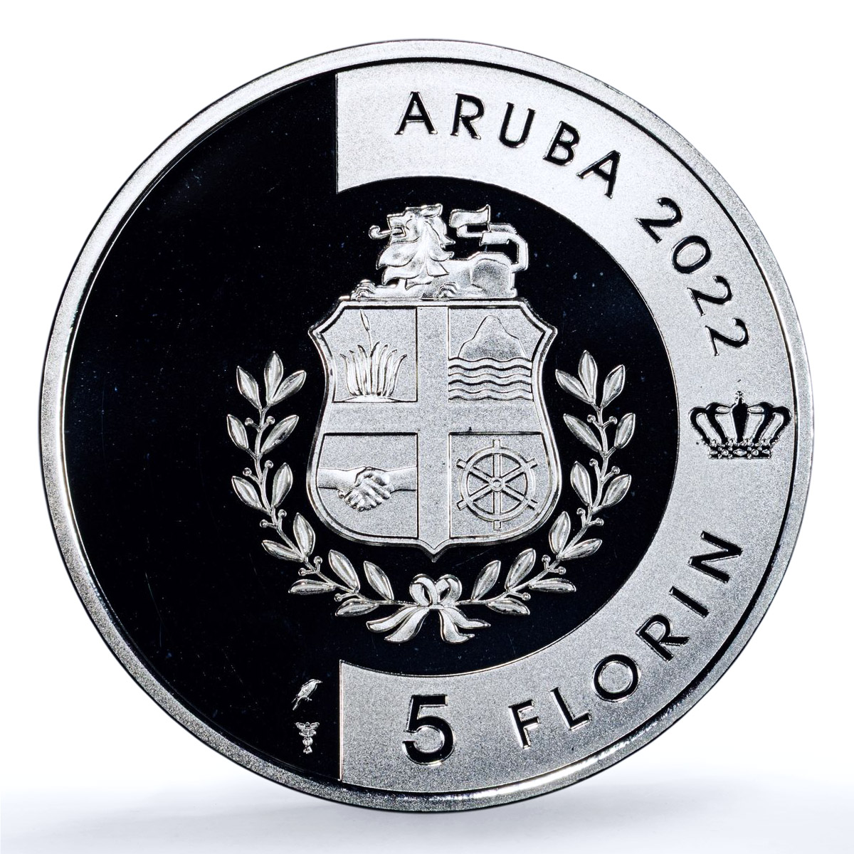 Aruba 5 florins Warawara KM-69 Wildlife Fauna Bird PR 69 PCGS silver coin 2022