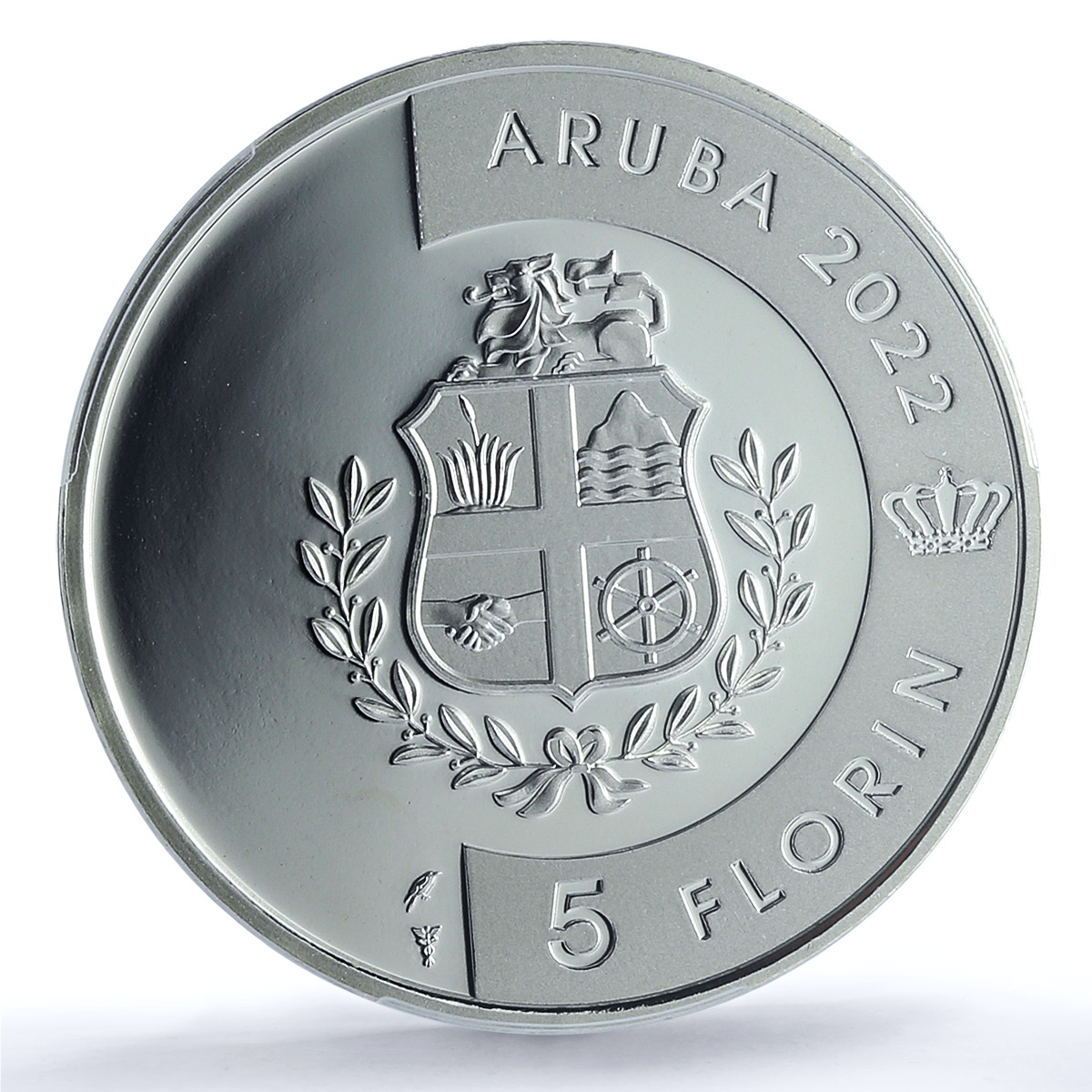 Aruba 5 florins Warawara KM-69 Wildlife Fauna Bird PR 69 PCGS silver coin 2022