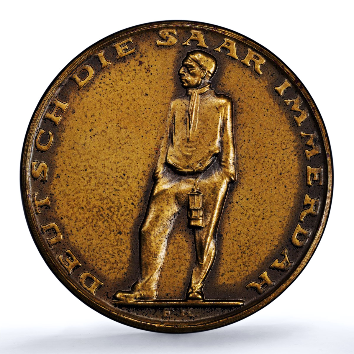 Germany Third Reich Saar Referendum Museler 15.3/49 SP 64 PCGS brass medal 1935