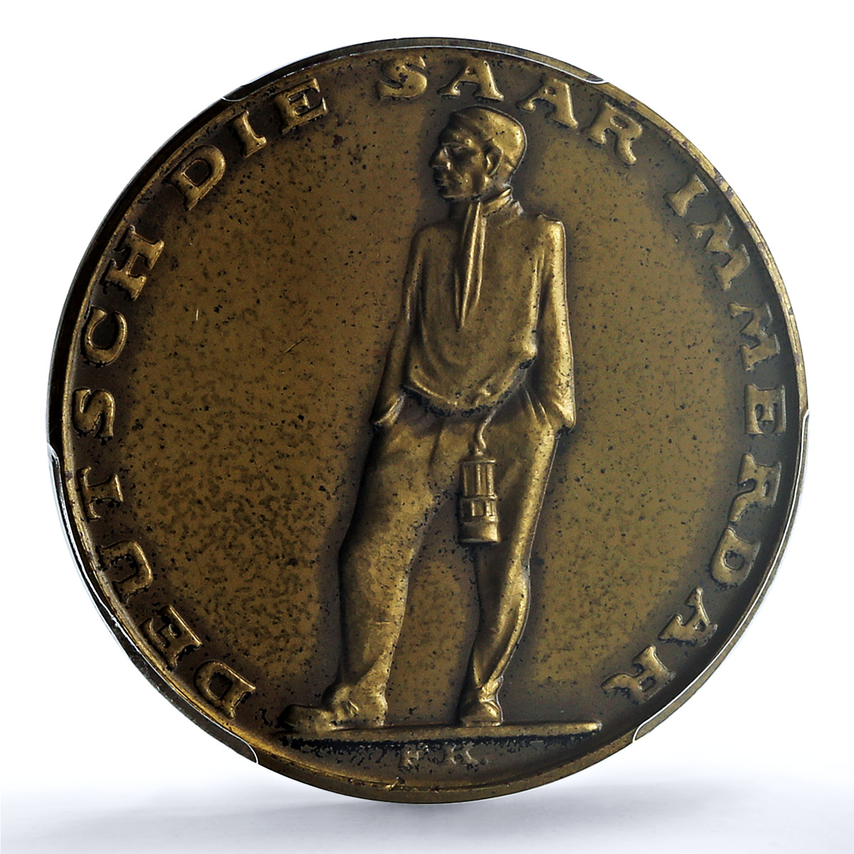 Germany Third Reich Saar Referendum Museler 15.3/49 SP 64 PCGS brass medal 1935